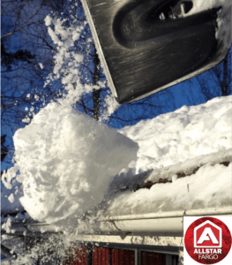 Snow and Ice Dam Removal from Roof