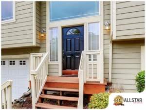 home door with steps