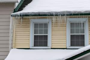 Icicles Hanging On A-Roof