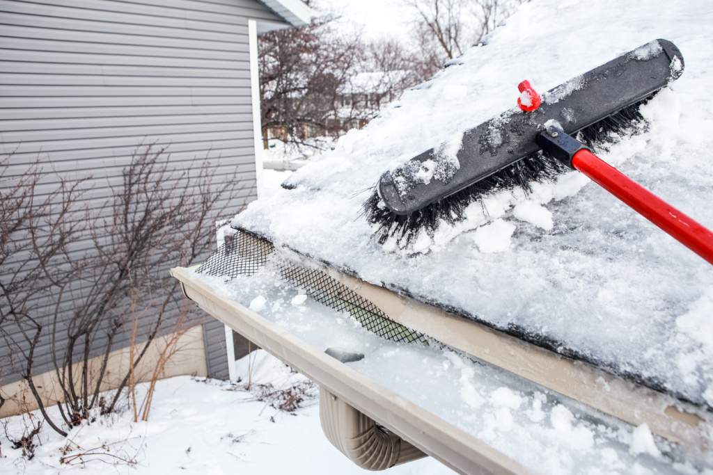 snow-covered roof